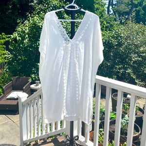 Kona Sol White Swim Cover-Up Top